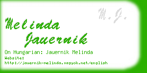 melinda jauernik business card